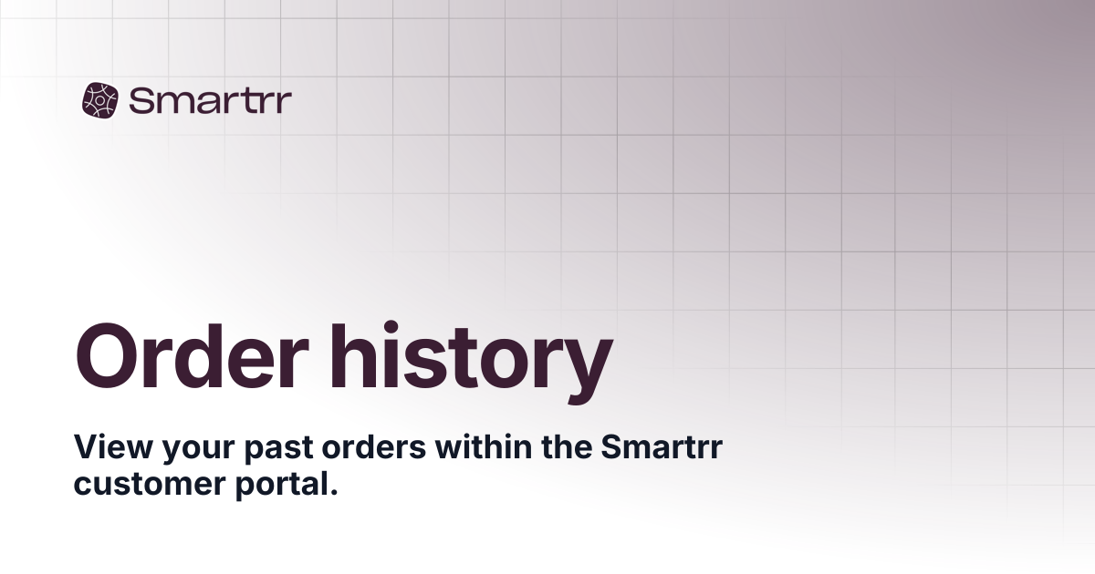 Order history | Help Docs